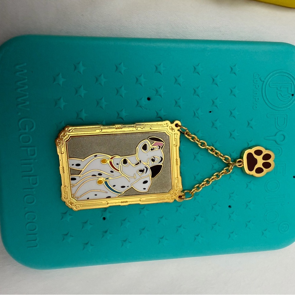 Gold Dalmatian Enamel Pin